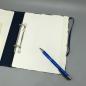 Preview: Ordner Ringbuch A5 blau Ringmechanik Stift